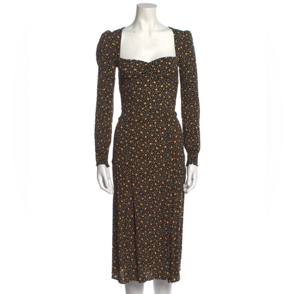 Reformation Floral Length Midi Dress w/ Slit